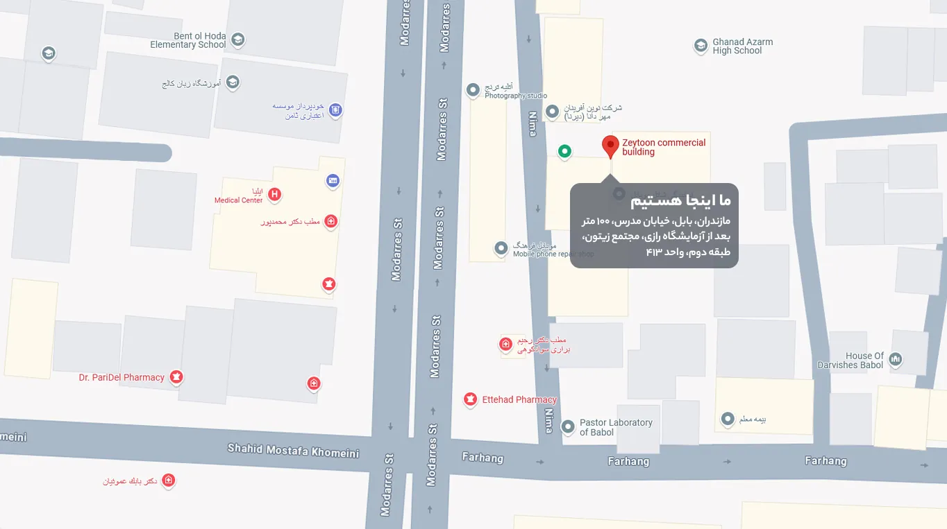 آدرس دفتر در گوگل مپ